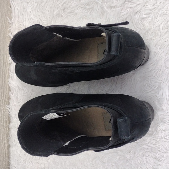 UGG Australia Indra Black Suede Waterproof Upper Wedge Heel Slip On Ankle Boot - Picture 6 of 12